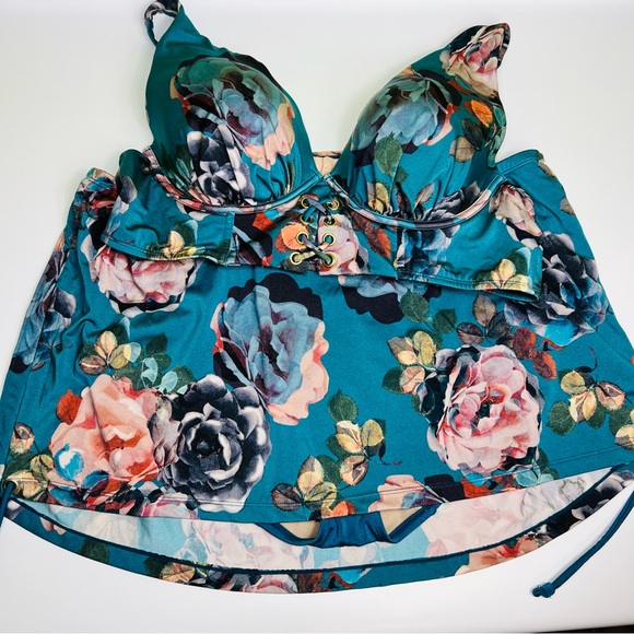 Cacique Other - Cacique floral two piece swimsuit size 18